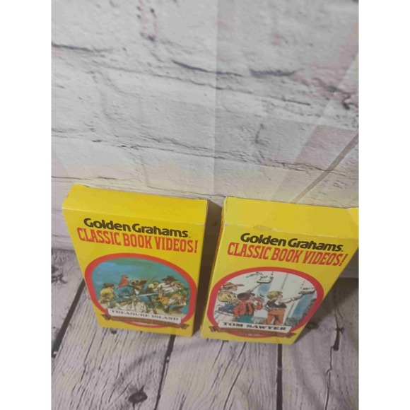 Golden Grahams Classic Book Videos VHS Set Treasure Island & Tom Sawyer Promo - Picture 2 of 9